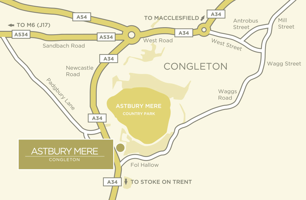 astbury mere care home map