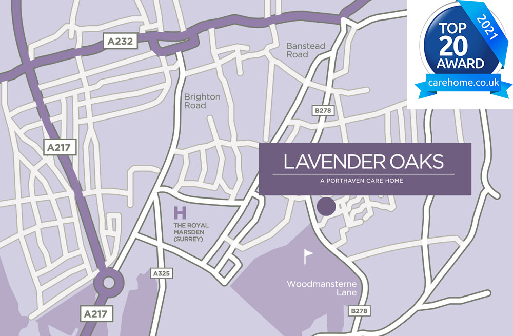 lavender oaks care home map